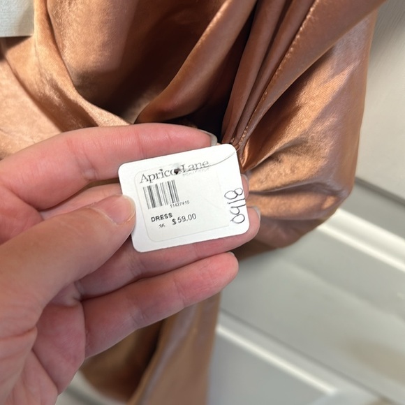 NWT Eesome Elegant Copper Slip Dress size L - Picture 4 of 8